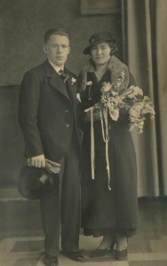 Frans Bergmans en Hendrika vd Vorstenbosch op hun trouwdag 8 november 1935